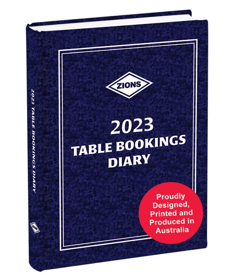 Zions Table Bookings Diary