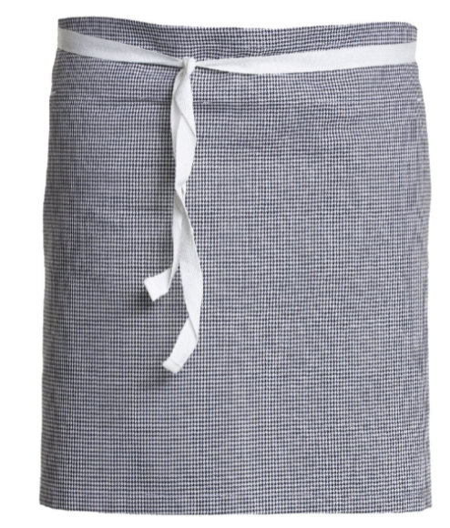 Check Short Waist Apron No Pocket