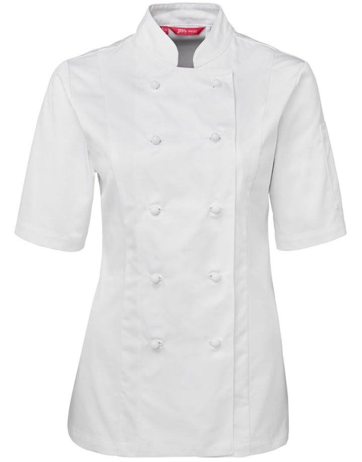 JB's Wear- Ladies Short Sleeve Chef Jacket