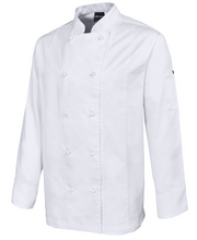 Load image into Gallery viewer, JB&#39;s Wear- White Long Sleeve Vented Chef Jacket
