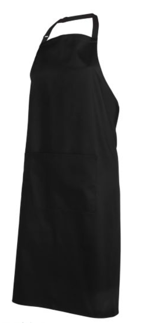 Black Bib Apron With Pocket